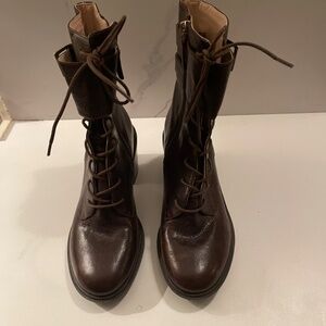Nine West Ankle Dark Brown Booties - size 7